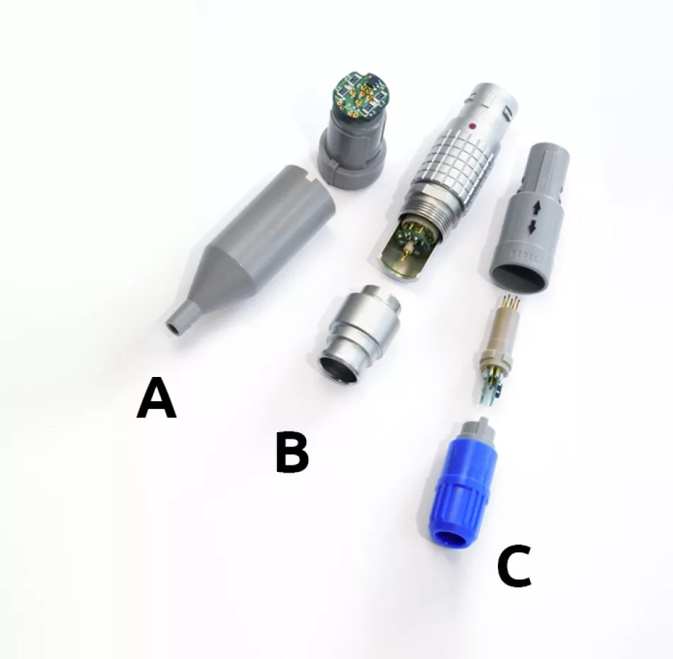 deconstructed electronic connector